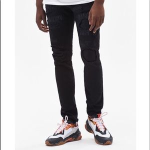 PacSun | stacked skinny black paradise jeans